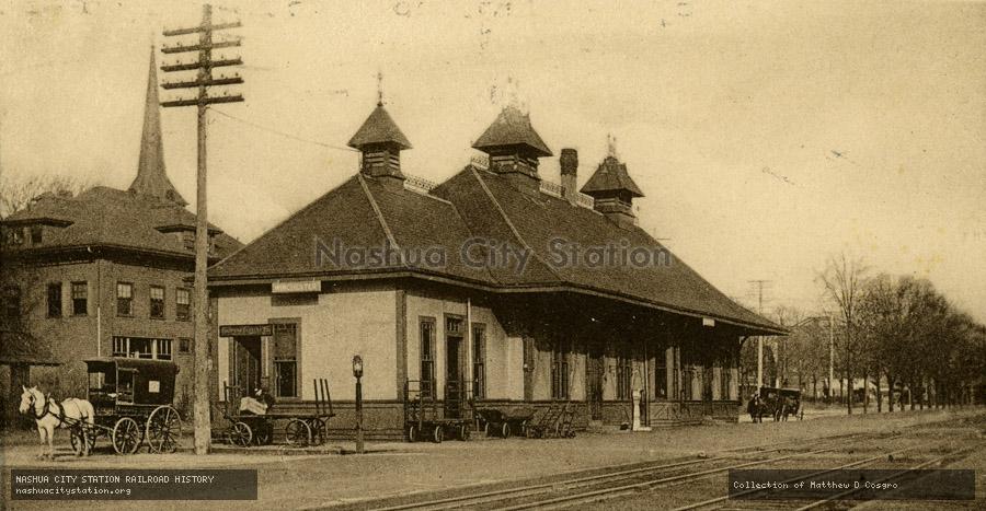 Postcard: Railroad Station, Winchester, Massachusetts